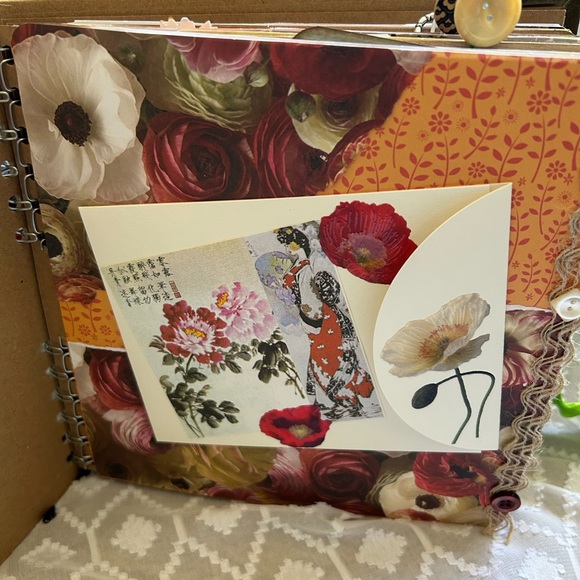 Handmade Vintage Travel Worldly Theme Junk Journal Scrapbook One of a Kind - Picture 3 of 16